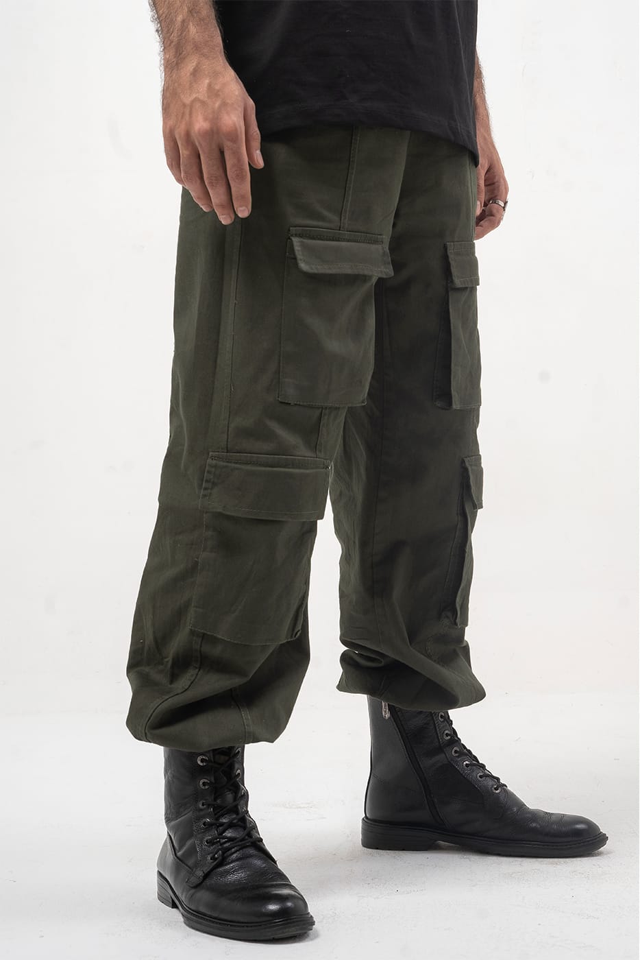 OLIVE OVERSIZED CARGO PANTS – Be Loco